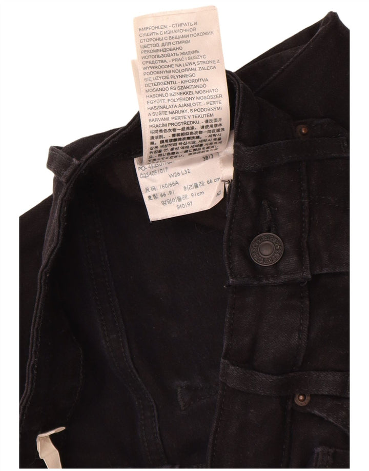 Женские джинсы скинни LEVI'S 711 W26 L32, черный хлопок