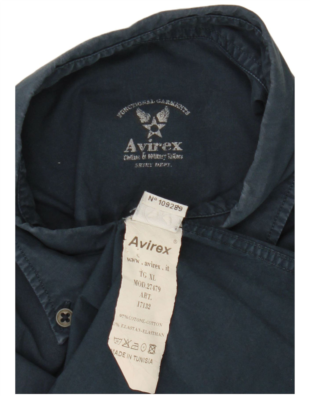 Мужская рубашка Avirex XL, темно-синяя, хлопок
