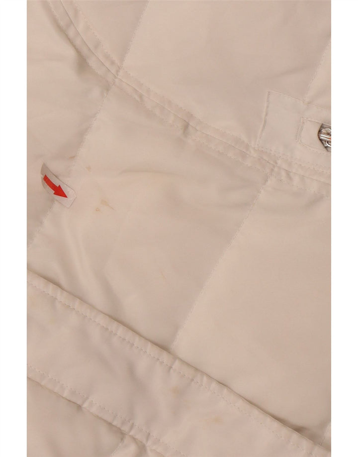 Женская утепленная куртка с капюшоном Calvin Klein UK 16, большой белый полиэстер