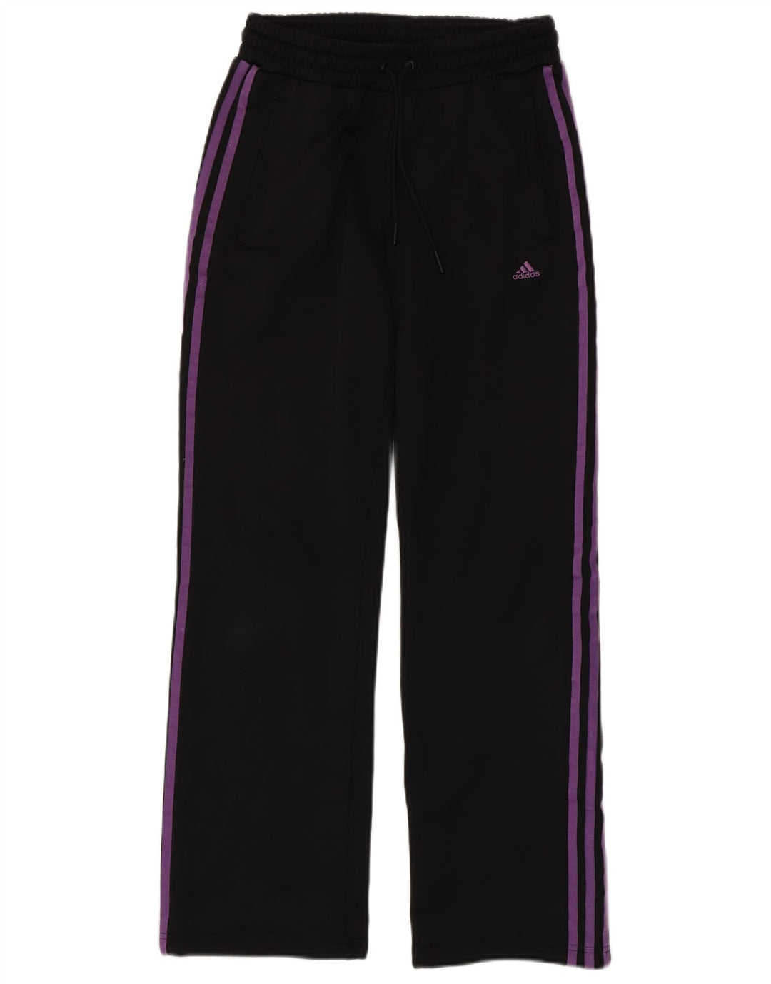 Женские спортивные брюки Adidas UK 10, маленькие черные из полиэстера