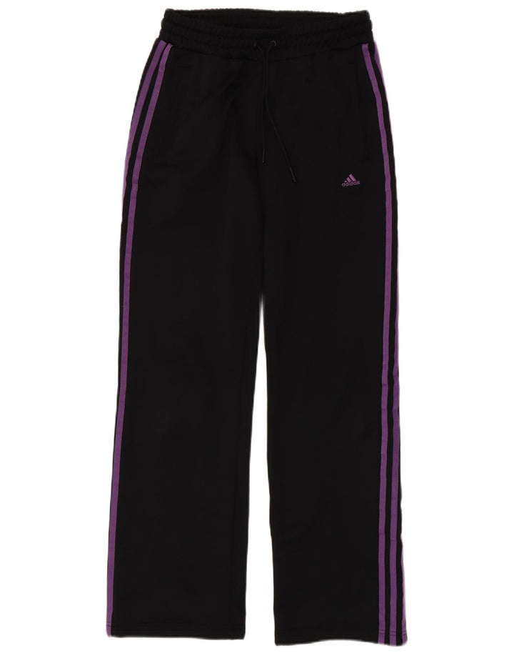Женские спортивные брюки Adidas UK 10, маленькие черные из полиэстера