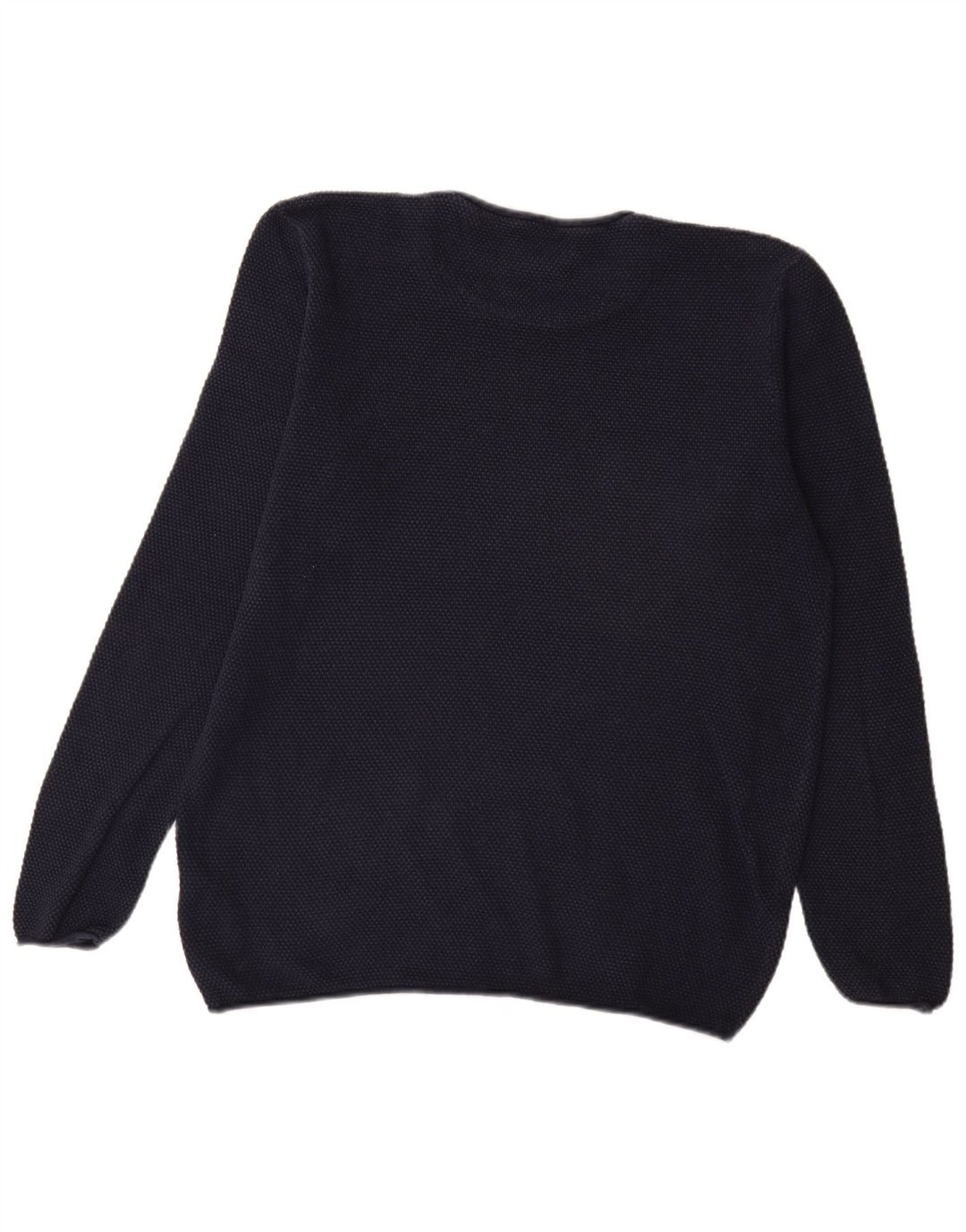 Мужской джемпер Guess с круглым вырезом, большой темно-синий хлопковый свитер