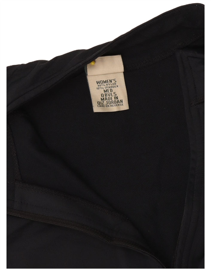 Женский спортивный пуловер с воротником на молнии L.L.Bean Top UK 14, средний черный нейлон