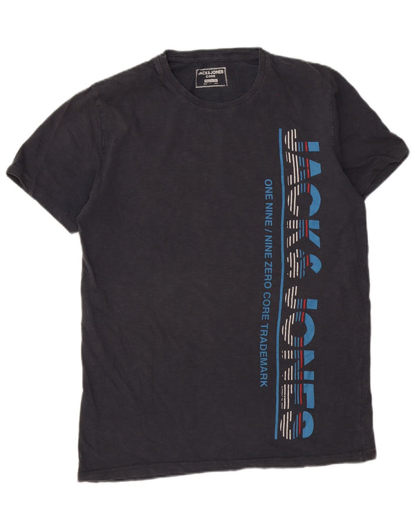 Мужская футболка с рисунком Jack & Jones стандартного кроя, большой серый хлопок