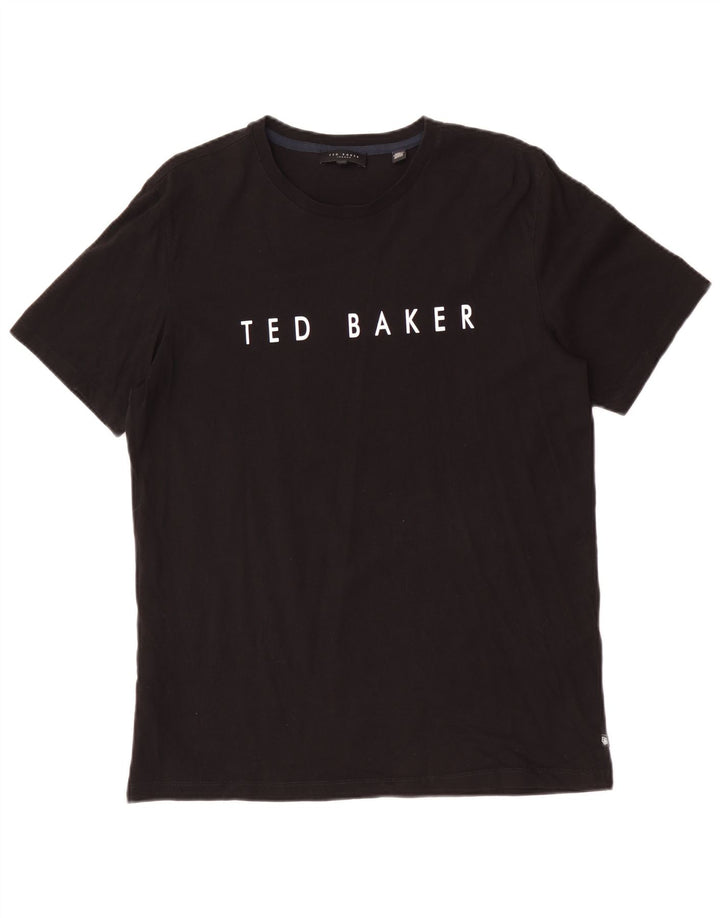 Мужская футболка с рисунком Ted Baker, размер 3, средний черный, хлопок
