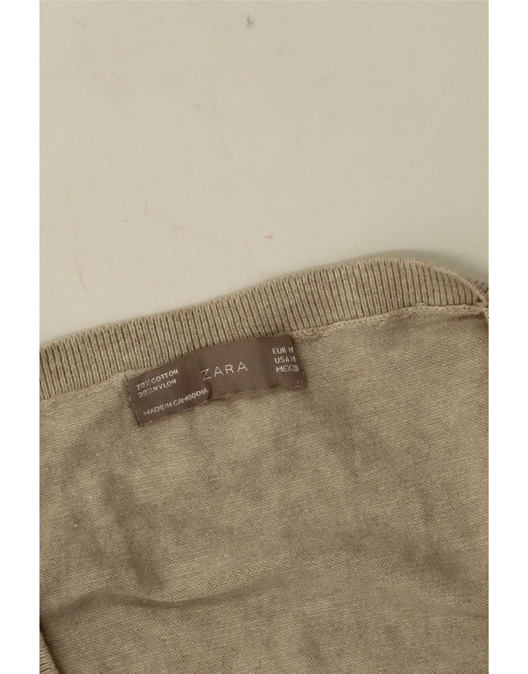 Женская майка Zara Vest UK 12, средний бежевый в крапинку