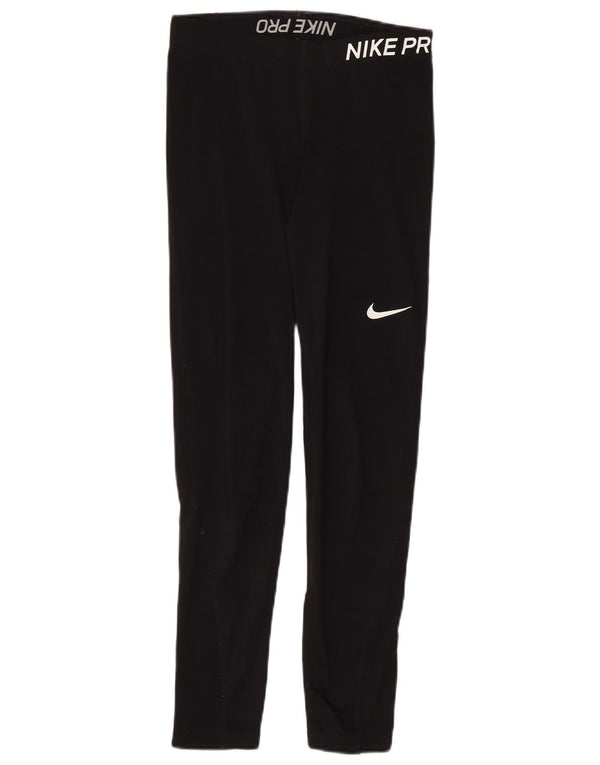 Женские леггинсы Nike Slim Fit UK 14, средний черный полиэстер, спортивные