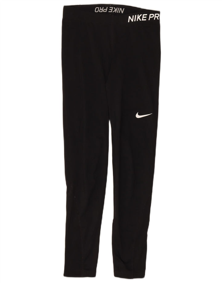 Женские леггинсы Nike Slim Fit UK 14, средний черный полиэстер, спортивные