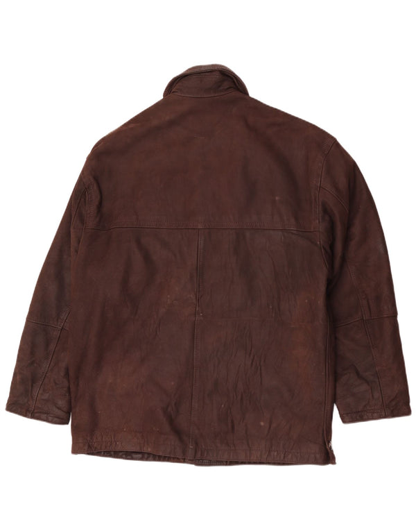 Винтажная мужская кожаная куртка IT 48 Medium Brown Leather