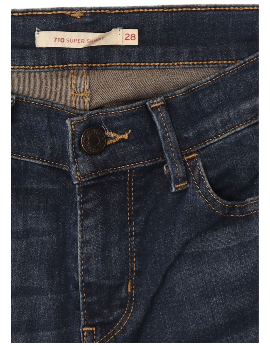 Женские джинсы LEVI'S 710 Super Skinny W28 L30 Темно-синие, хлопок