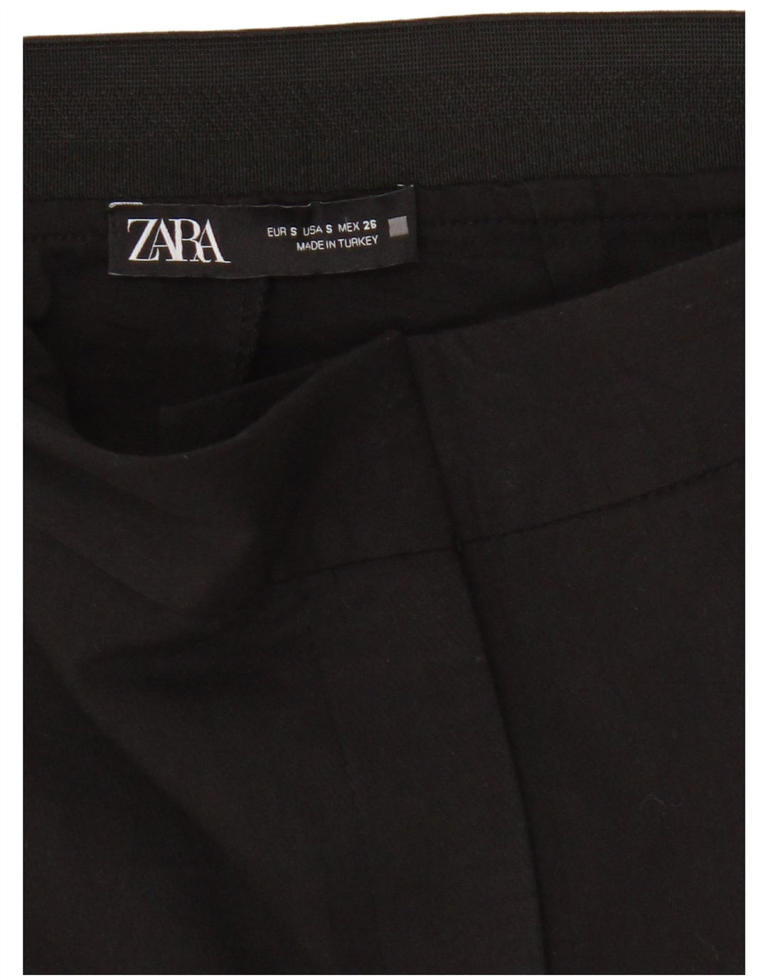Женские укороченные брюки Zara, маленькие W26 L23, черные