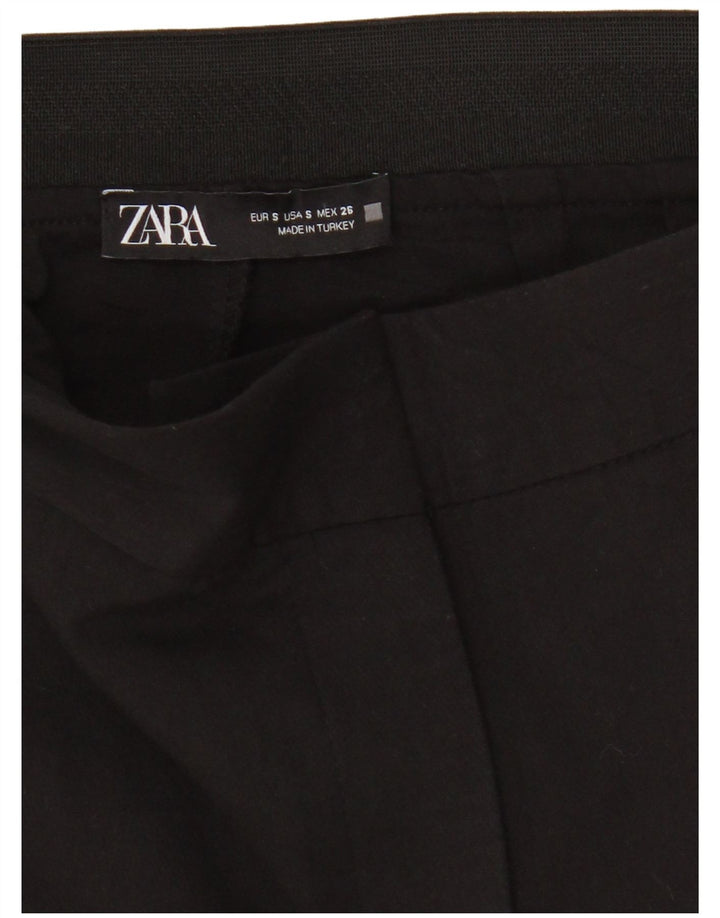 Женские укороченные брюки Zara, маленькие W26 L23, черные