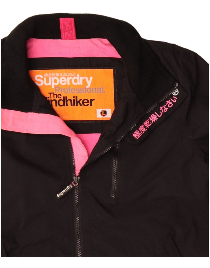 SUPERDRY Женская ветровка The Windhiker UK 16, большая черная
