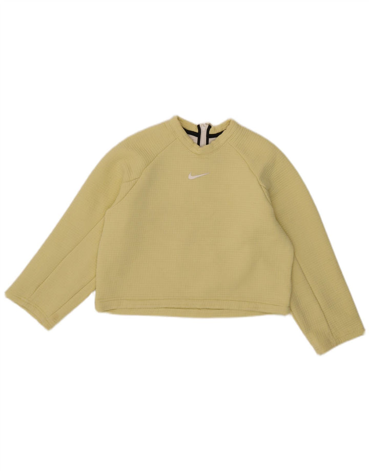 Женский укороченный свитер Nike UK 10, маленький желтый