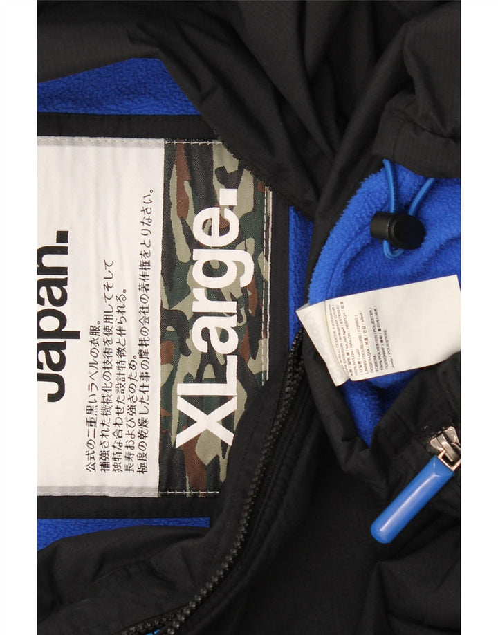Мужская ветровка с капюшоном Superdry UK 42 XL, черный полиэстер