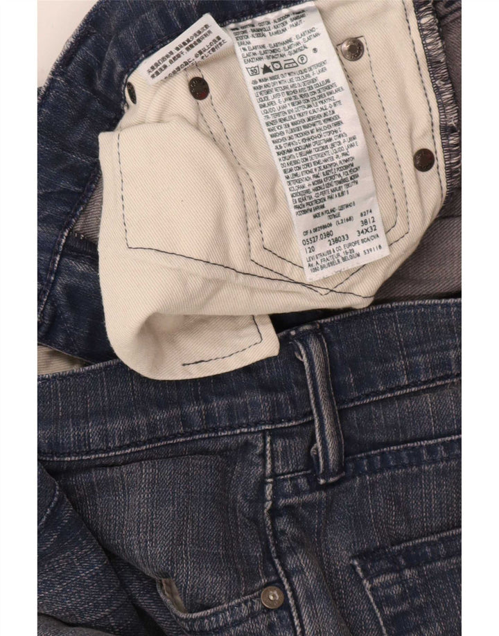 Мужские джинсы Levi's 527 Bootcut W34 L32 синие, хлопок