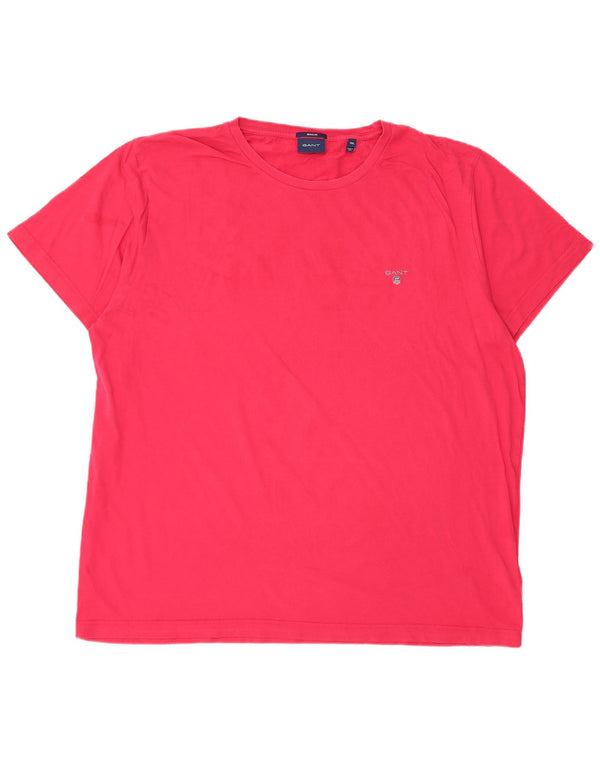 Gant Mens Regular T-Shirt Top 3XL Pink Cotton