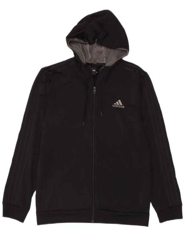 Мужской свитер с капюшоном на молнии Adidas Primegreen UK 42/44, большой черный