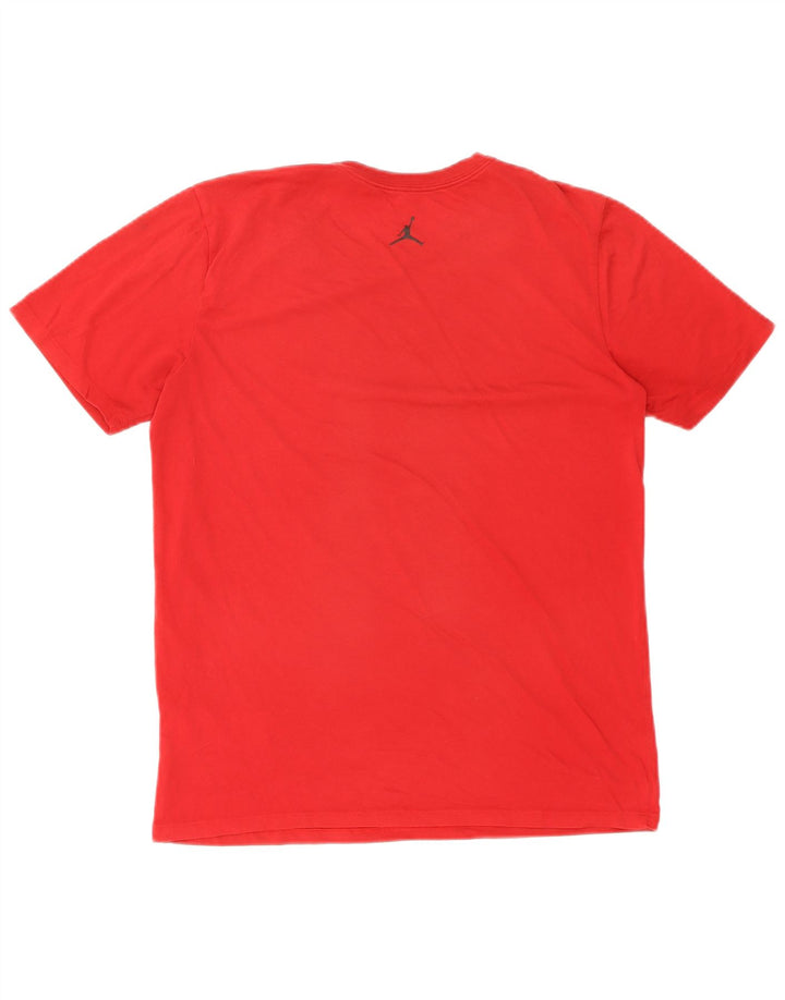 Мужская футболка JORDAN Dri Fit с графическим рисунком, топ среднего красного цвета, хлопок