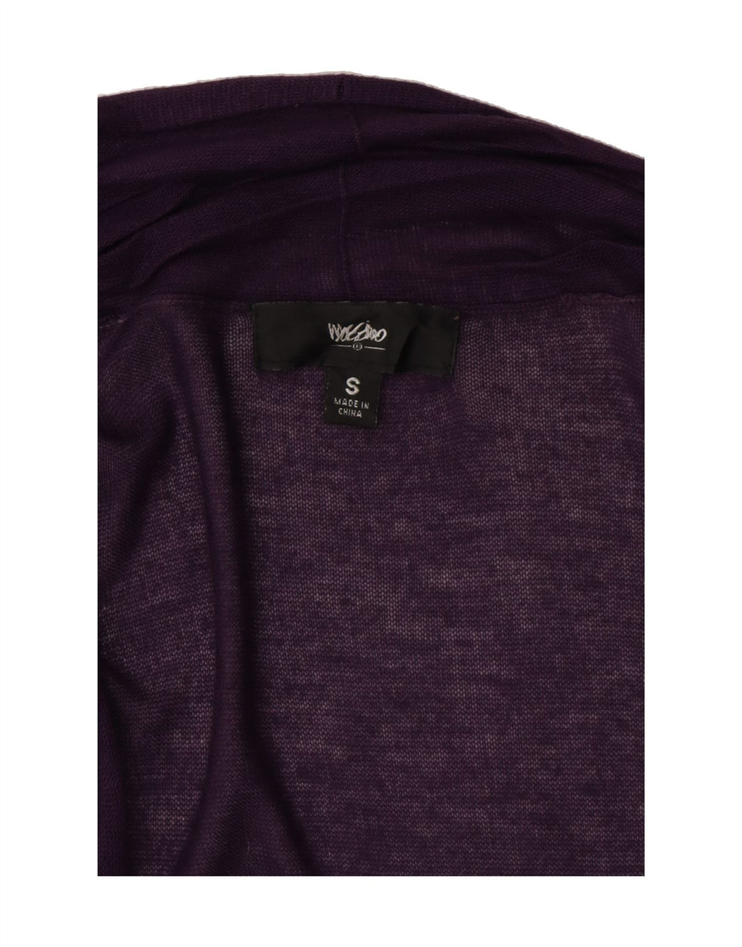 MOSSIMO Womens Asymmetric Open Cardigan Sweater UK 10 Small Purple Rayon Vintage Mossimo and Second-Hand Mossimo from Messina Hembry 