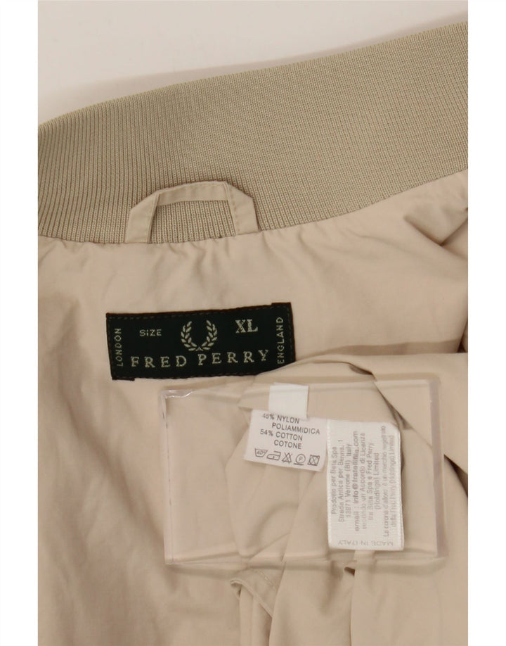 Мужская куртка-бомбер Fred Perry UK 42 XL, бежевый нейлон