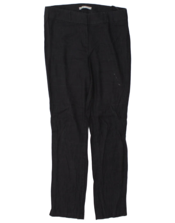Marks & Spencer Womens Casual Trousers UK 10 Small W32 L29 Navy Blue