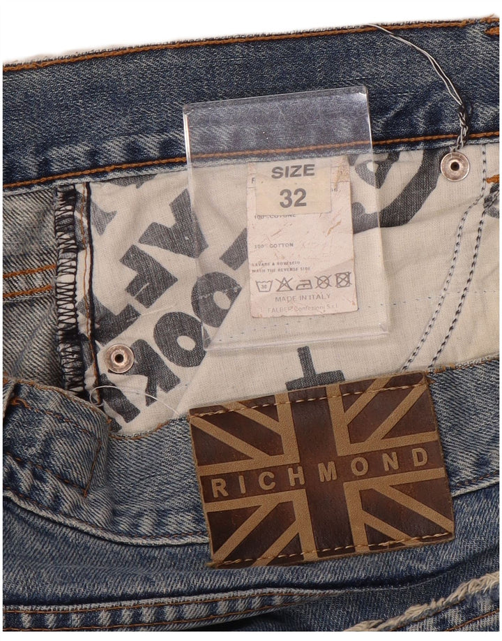 Мужские прямые джинсы Richmond W32 L32 синие, хлопок