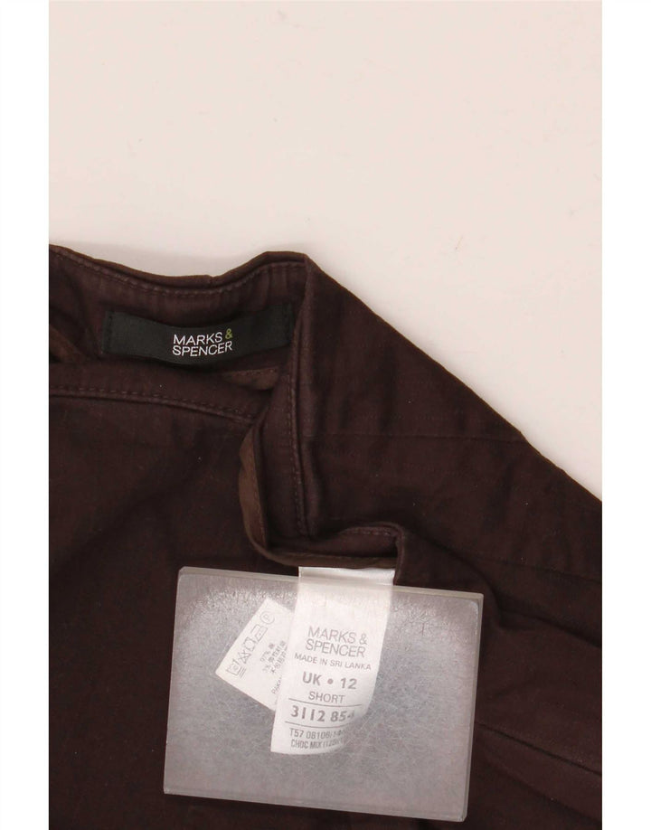 Женские прямые капри Marks & Spencer UK 12 Medium W30 L22 Коричневые