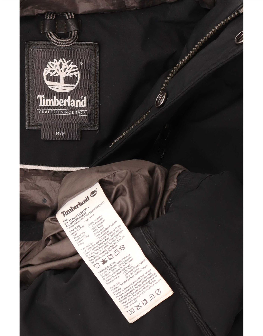 Мужская утепленная куртка Timberland UK 38, средний черный полиэстер