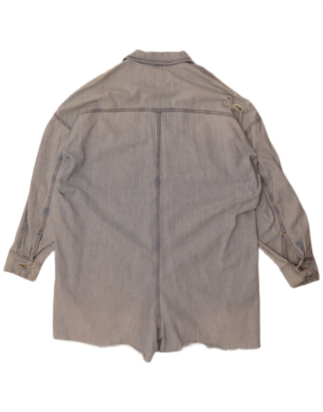 Женский джинсовый комбинезон оверсайз Zara UK 16, большой синий хлопок