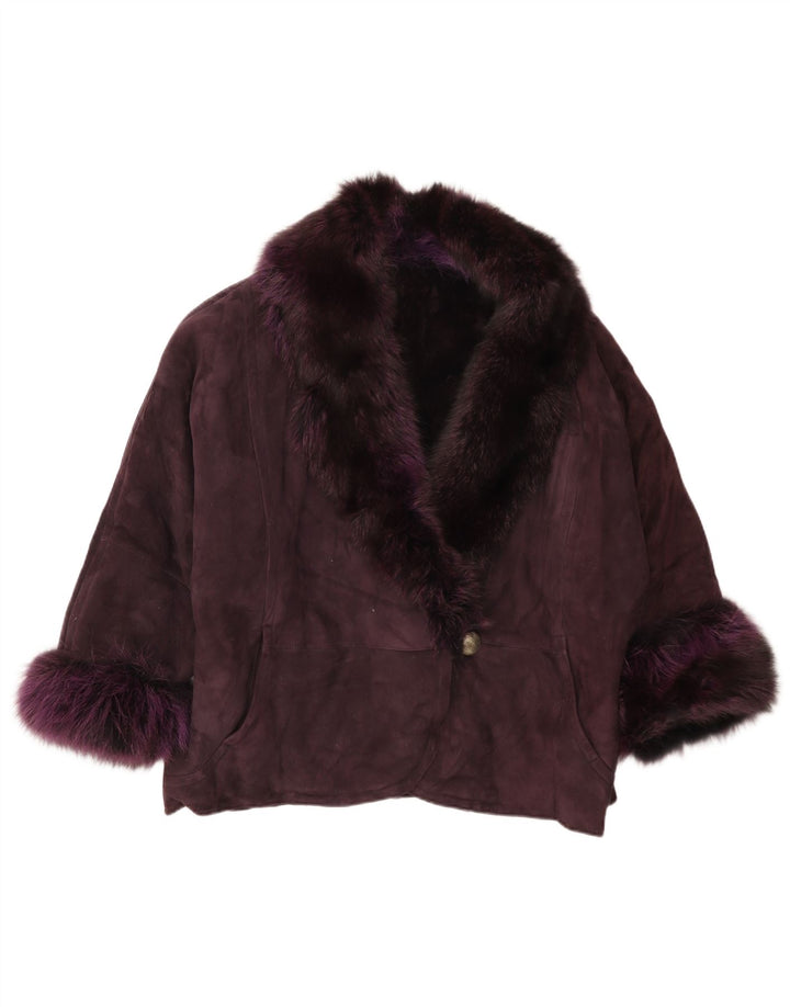 Винтажная женская куртка оверсайз с рукавом 3/4 IT 42 Medium Purple