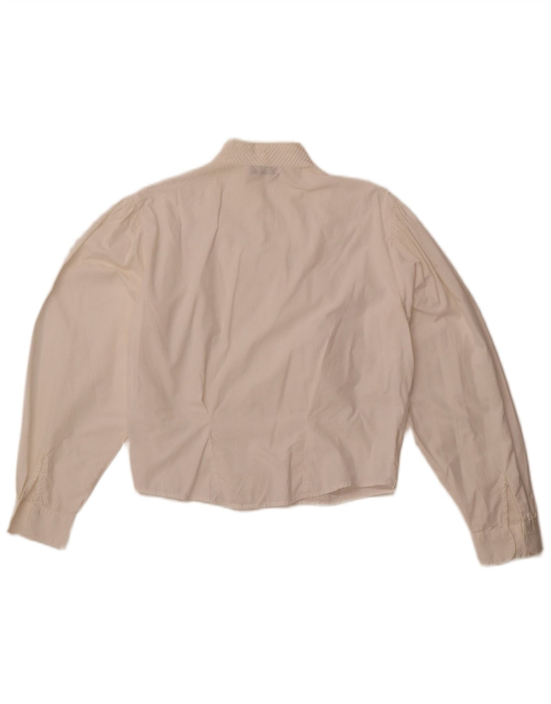 Женская укороченная блузка-рубашка Enara Camice UK 14, средний белый хлопок, хлопок