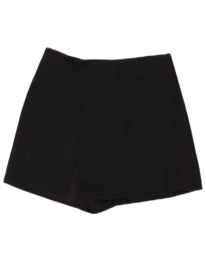 Женская юбка с запахом ZARA XS W24, черная вискоза