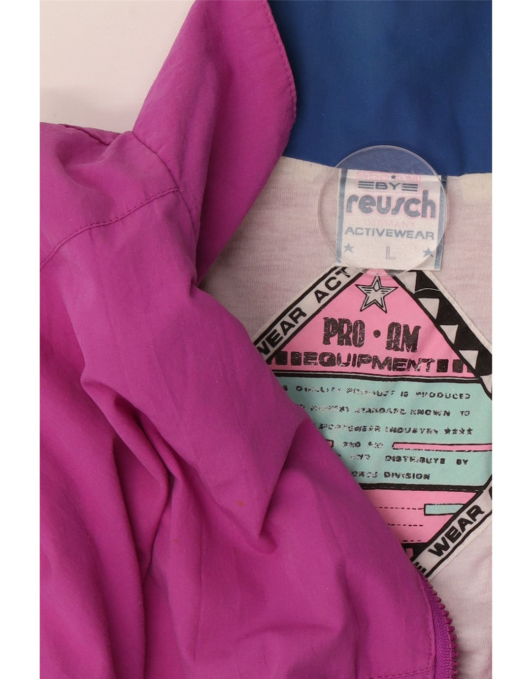 Мужская спортивная куртка Reusch, большая розовая полиэстер с цветными блоками