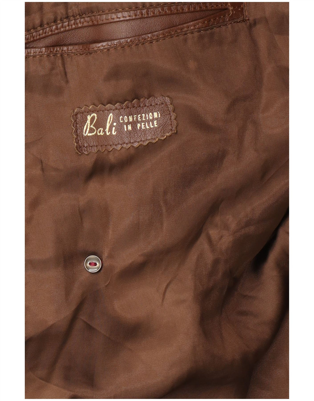 ВИНТАЖНОЕ Мужское кожаное пальто UK 38 Средне-коричневый кожаный