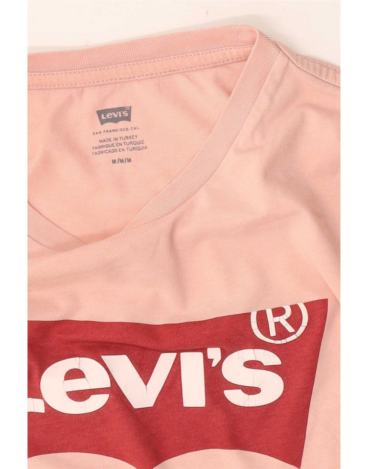Мужская футболка с рисунком Levi's, средний розовый цвет