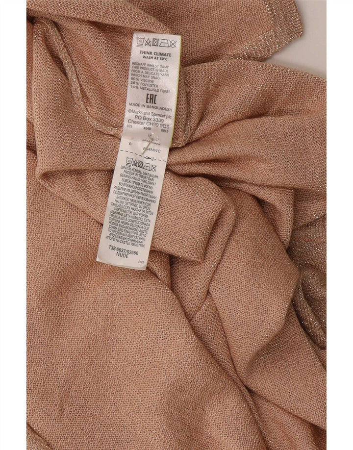 Женский жилет Marks & Spencer Top UK 12, средний бежевый, вискоза