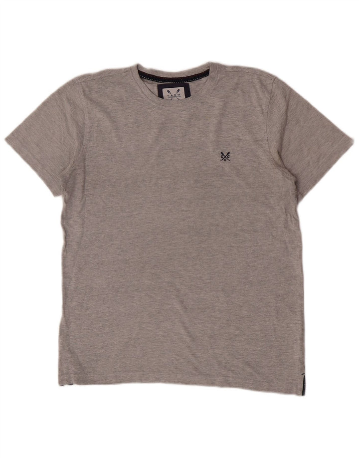 Crew Clothing Мужская футболка Top Small Серый хлопок