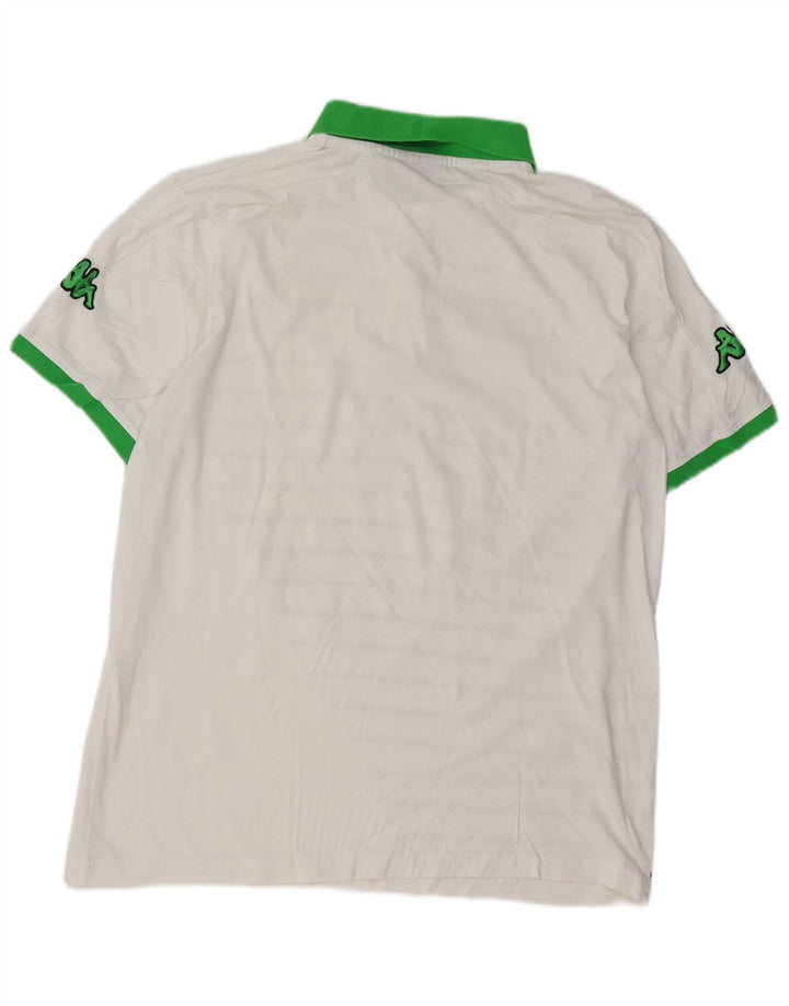 Мужская рубашка поло KAPPA с рисунком XL, белая полоска