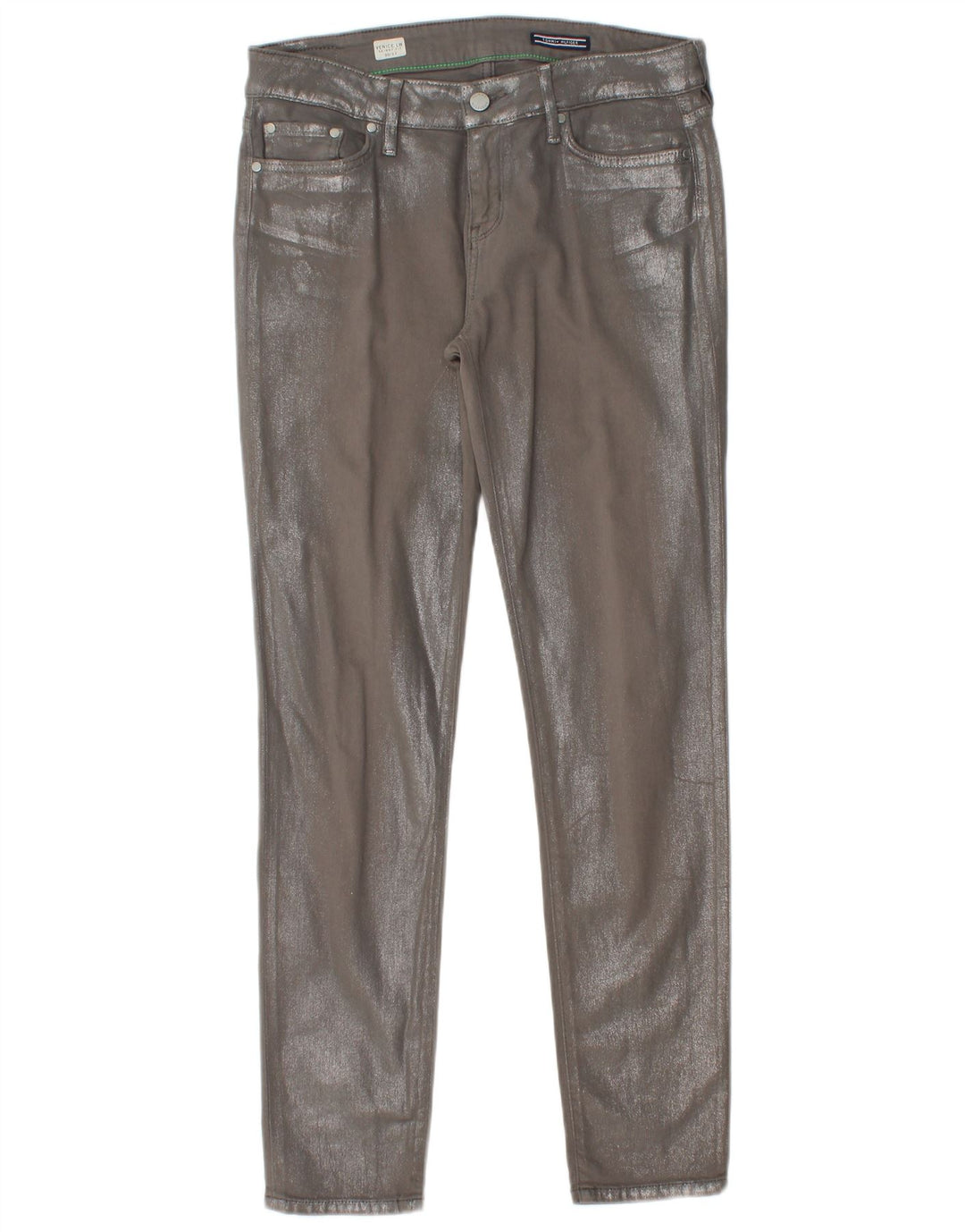 TOMMY HILFIGER Женские джинсы скинни Venice LW W30 L30 Серый хлопок