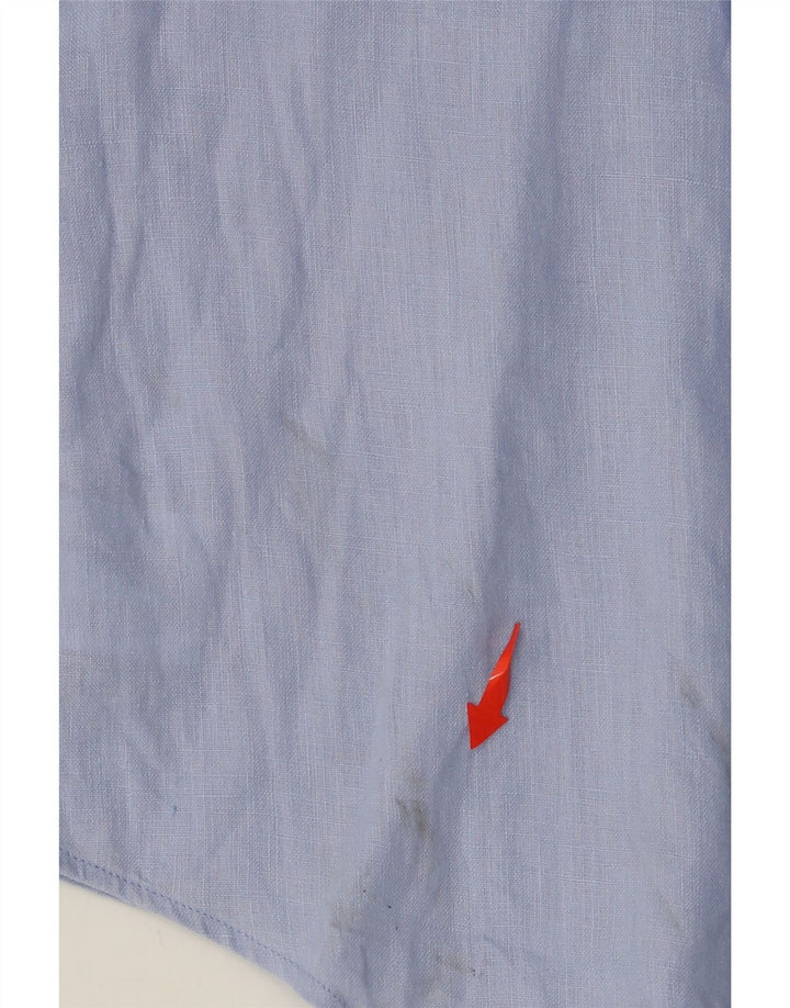 Рубашка мужская RALPH LAUREN 2XL синяя льняная