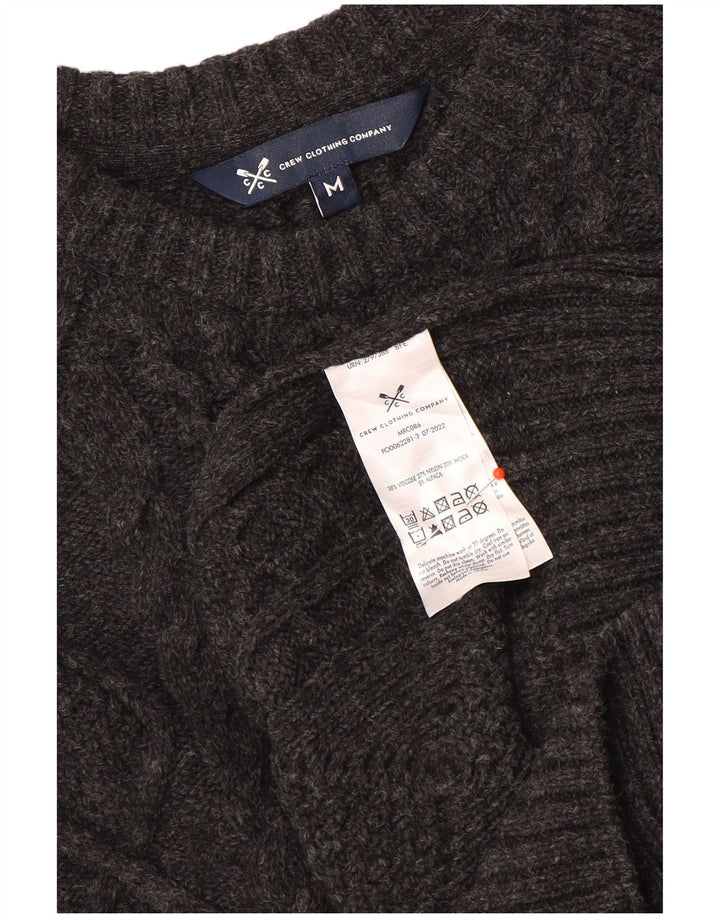Crew Clothing Мужской джемпер с вырезом лодочкой, свитер среднего серого цвета из вискозы