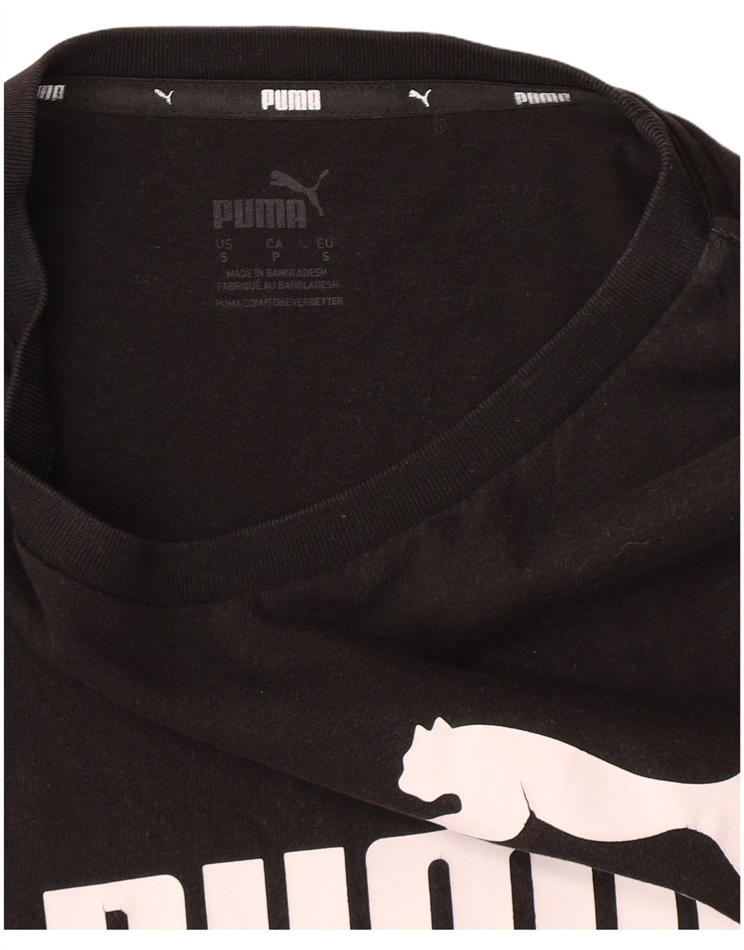 Мужская футболка с рисунком Puma, маленькая, черная