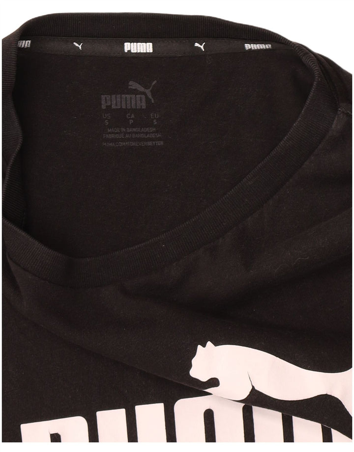 Мужская футболка с рисунком Puma, маленькая, черная