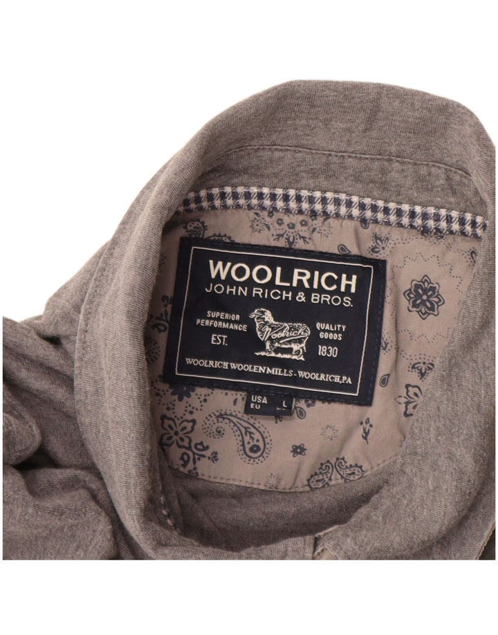 Мужская рубашка-поло Woolrich XL, серая, хлопок
