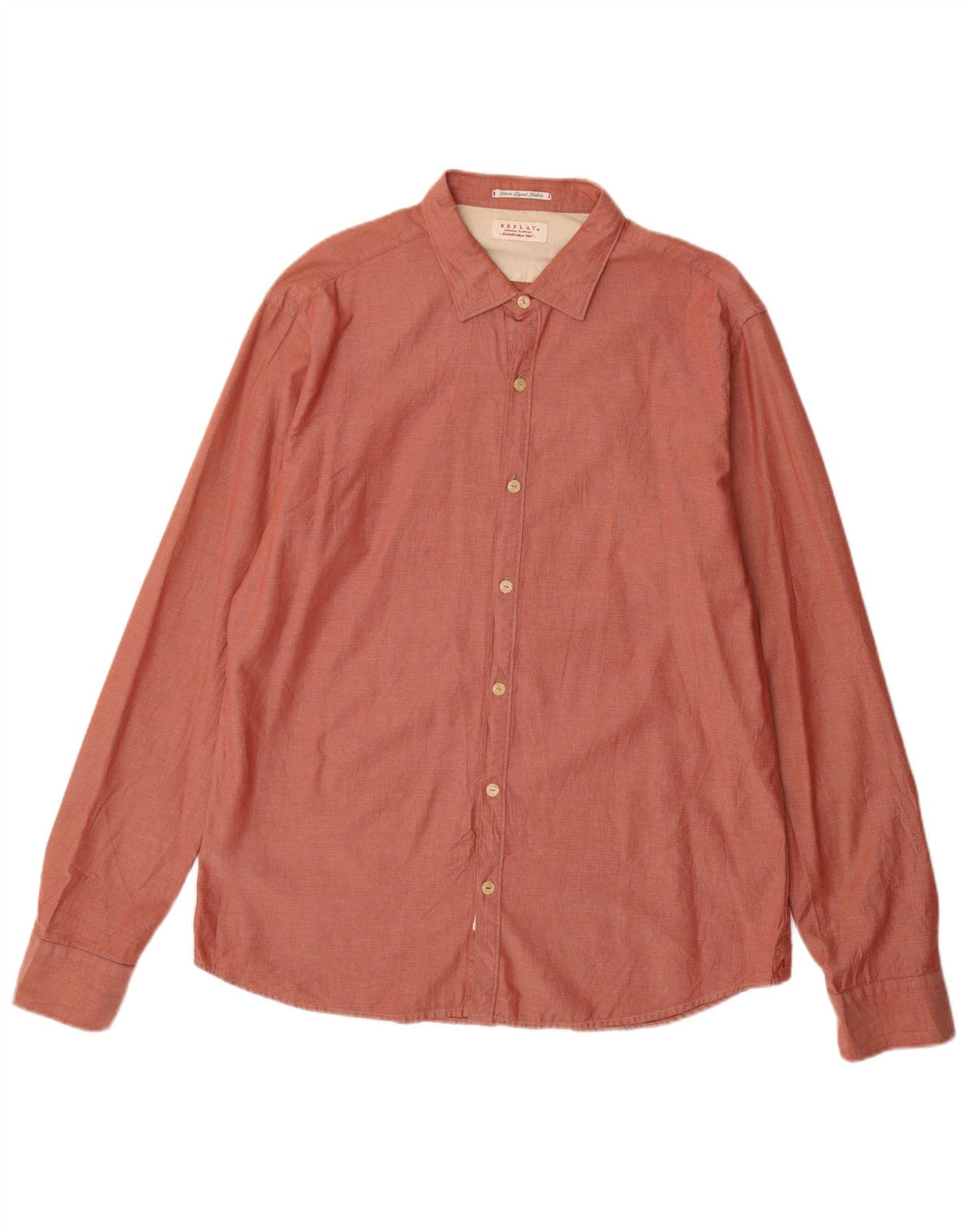 Мужская рубашка REPLAY 2XL, хлопковая красная клетка