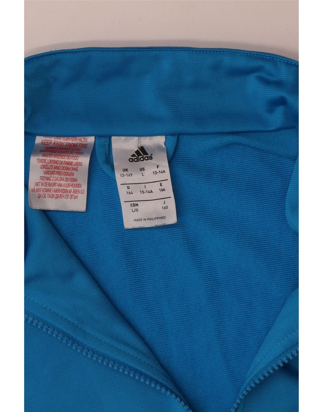 Спортивный костюм ADIDAS для мальчиков, верхняя куртка 13-14 лет, синий полиэстер