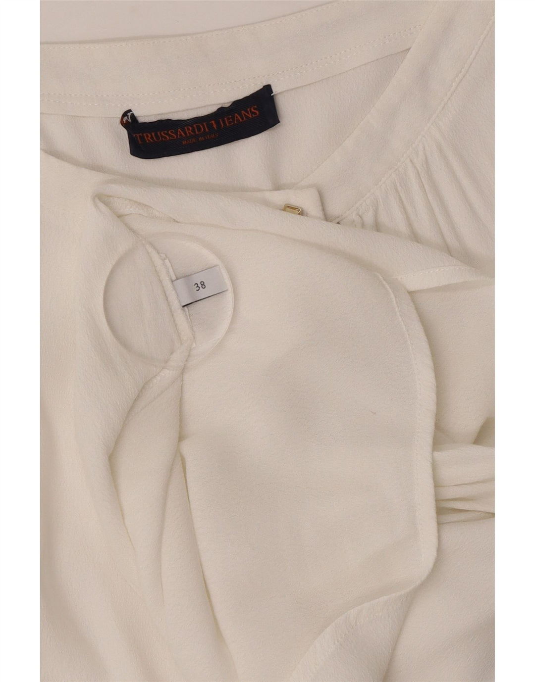 Trussardi Jeans Женская удлиненная блузка Top IT 38 XS Белый