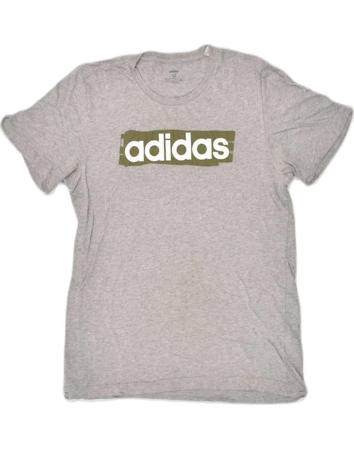 ADIDAS Mens Graphic T-Shirt Top Medium Grey Cotton | Vintage Adidas | Thrift | Second-Hand Adidas | Used Clothing | Messina Hembry 