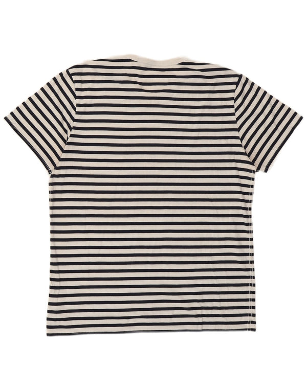 Мужская футболка Joules Top из хлопка большого размера темно-синего цвета в полоску